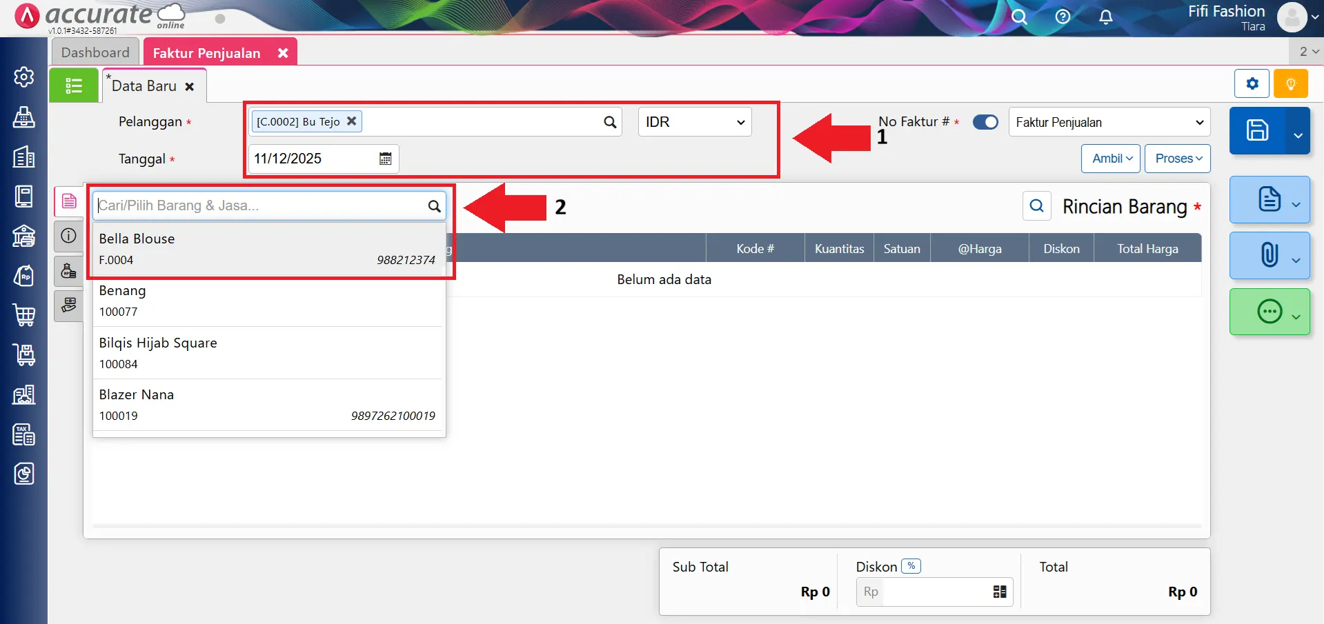 Mencatat transaksi dengan diskon bertingkat
